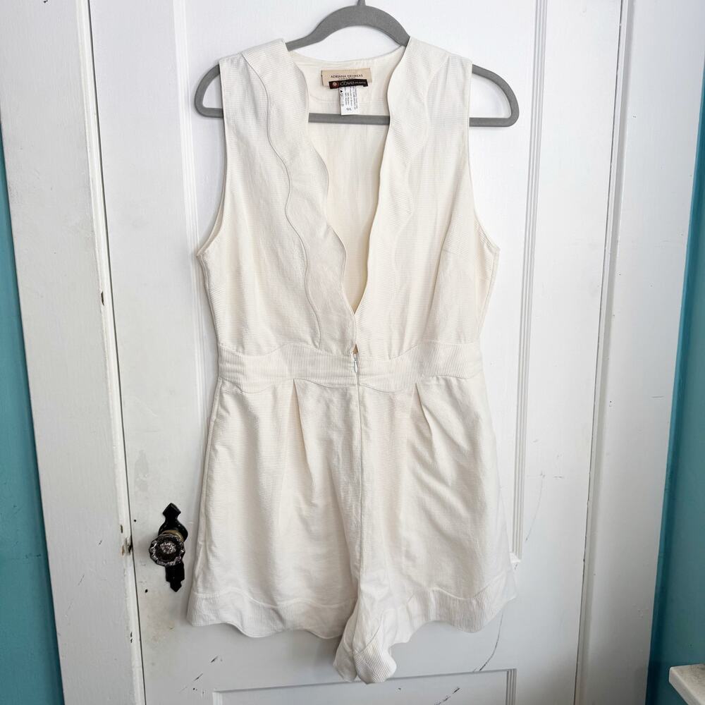 Adriana Degreas Moves Romper Off White Plunging Neckline Sexy Date Night L - Picture 4 of 15
